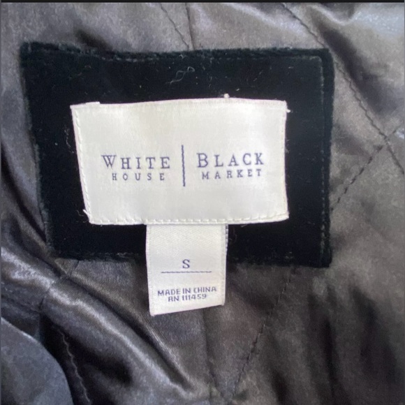 WHITE HOUSE BLACK MARKET | VELVET AND RHINESTONE COAT - Picture 6 of 6